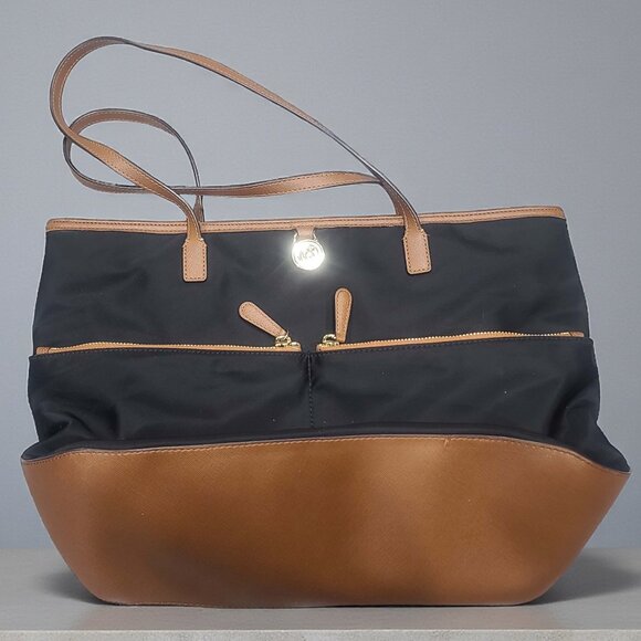 Michael Kors Black Nylon Shopper Tote – Vegan Leather Trim - Picture 3 of 10